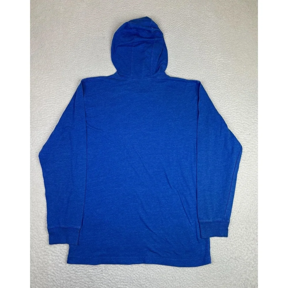 Quiksilver Hoodie Boys XL 18/20 Blue Pullover Graphic Logo Lightweight Jersey